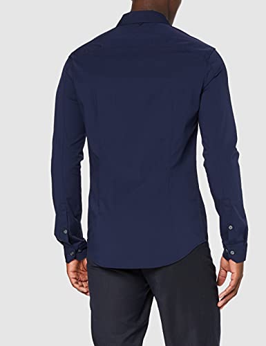 Tommy Jeans Original Stretch Camisa, Azul (Black Iris 002), XX-Large para Hombre