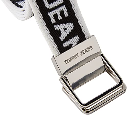 Tommy Jeans TJW Mini Logo Tape Belt Cinturón, Black, 75 para Mujer