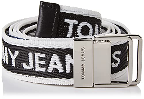Tommy Jeans TJW Mini Logo Tape Belt Cinturón, Black, 75 para Mujer