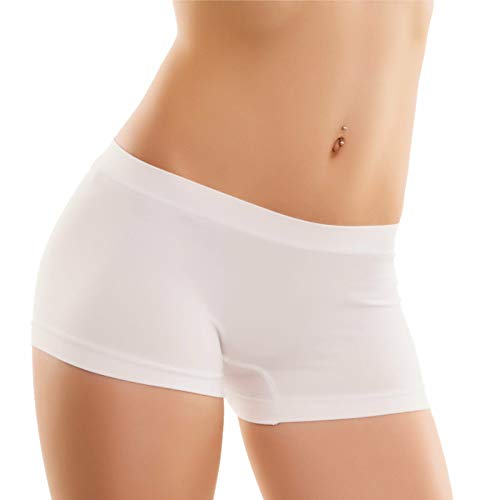 Toocool - Pantalones cortos de mujer Culotte Shorts Intimo Fitness Sport Hot Pant LO-YQ3308, Color blanco., Large-X-Large