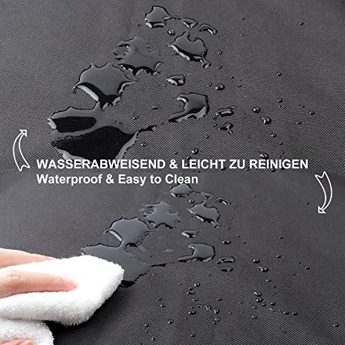 Toozey Funda para Maletero de Coche Universal, Impermeable & Antideslizante, 185 x 105 cm Funda para Perros para Todos los Autos, 2 Bolsillos Grandes, Cuenco Plegable y E-Book Bono, Negro