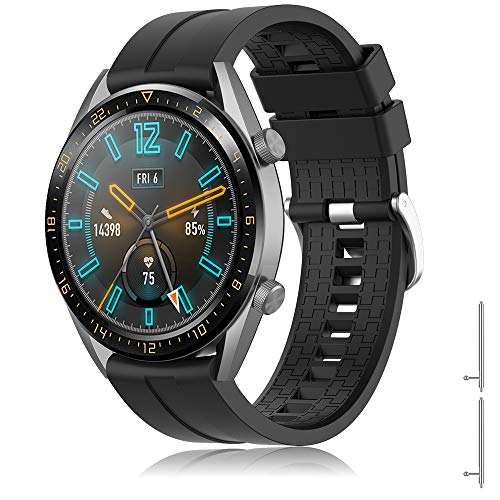 TOPsic Correa Huawei Watch GT 2/Huawei Watch GT Fashion/Sport/Active/Elegant/Classic/Gear S3 Frontier/Galaxy Watch 46mm/S3 Classic, 22mm Pulsera de Repuesto de Silicona Banda