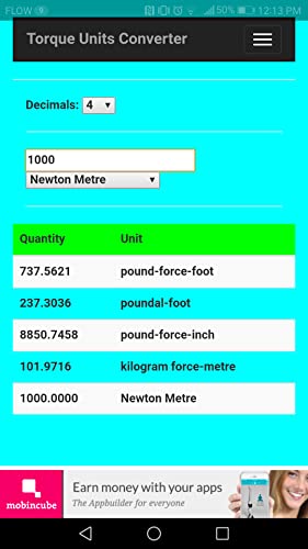 Torque Units Converter