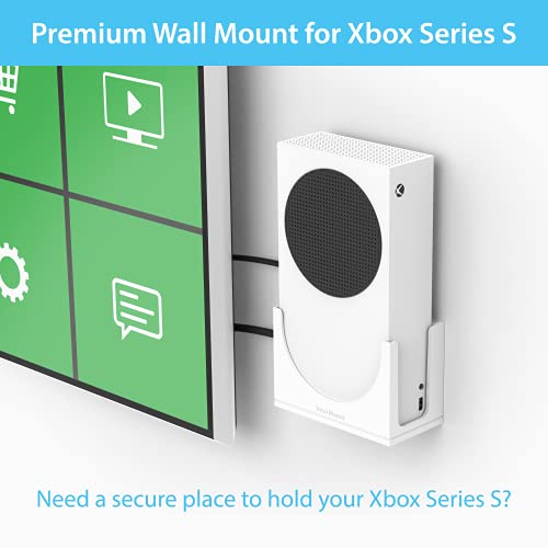 TotalMount Soporte de Pared para la Consola Xbox Series S con gestión del Calor y Clip de Seguridad Negro (0317)