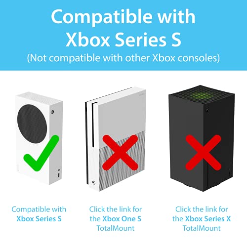 TotalMount Soporte de Pared para la Consola Xbox Series S con gestión del Calor y Clip de Seguridad Negro (0317)