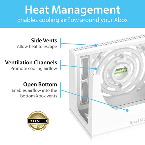 TotalMount Soporte de Pared para la Consola Xbox Series S con gestión del Calor y Clip de Seguridad Negro (0317)