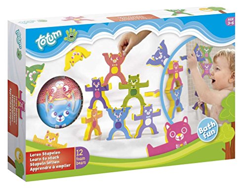 Totum- Little Creators Stapeln lernen Aprende a Apilar 12 Osos Foam, Multicolor (741027) , color/modelo surtido