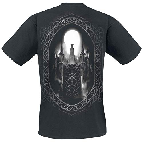 Toxic Angel Hel Hombre Camiseta Negro S, 100% algodón, Regular