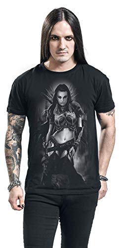 Toxic Angel Hel Hombre Camiseta Negro S, 100% algodón, Regular