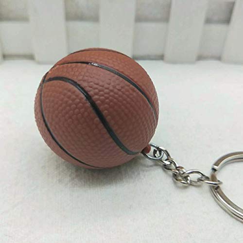 TOYANDONA Llaveros 15 Piezas Llavero de Baloncesto en Forma de Pu Llaveros Colgantes Bolso Accesorios Regalo para Fanáticos Del Deporte (Café)