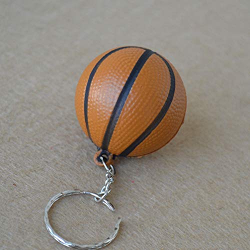 TOYANDONA Llaveros 15 Piezas Llavero de Baloncesto en Forma de Pu Llaveros Colgantes Bolso Accesorios Regalo para Fanáticos Del Deporte (Café)