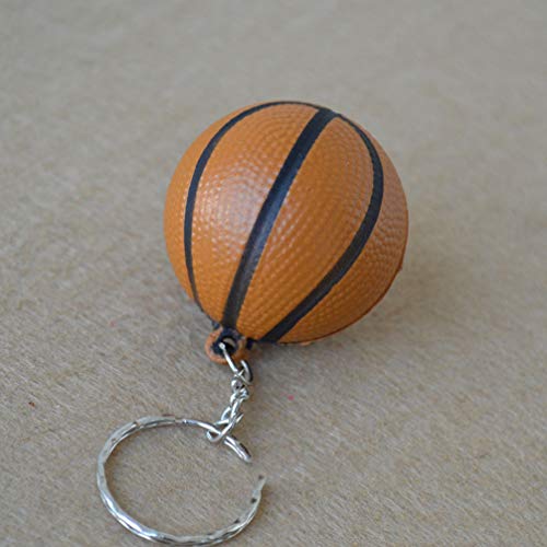 TOYANDONA Llaveros 15 Piezas Llavero de Baloncesto en Forma de Pu Llaveros Colgantes Bolso Accesorios Regalo para Fanáticos Del Deporte (Café)