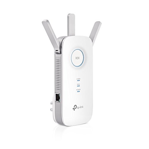 TP-Link AC1750 (RE455) - Repetidor WiFi Inalámbrico, Velocidad Banda Dual, Extensor de Red y Punto de Acceso, Compatible con Módem Fibra y ADSL, Indicador Luz Inteligente, 1xPuerto Gigabit