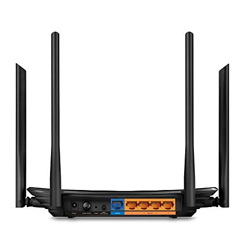 TP-Link Archer C6 - AC1200 Router inalámbrico Gigabit, WiFi MU-MIMO de Banda Dual, modo multi, 4 antenas, 4 puertos LAN de 1000/100/10 Mbps, 1 puerto WAN de 1000/100/10 Mbps