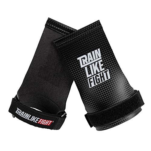 TRAINLIKEFIGHT Loud/Xeno/Icon - 0H/2H/3H - Calleras para Cross Training, calistenia, Ejercicios gimnásticos, protección para Tus Manos - Loud OH - Negro Carbono - S