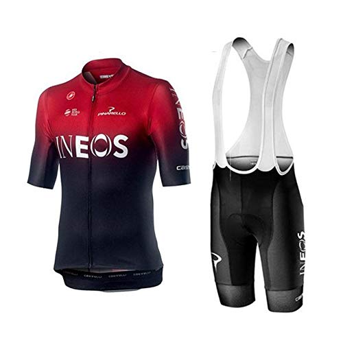 Traje de Ciclismo Hombre de Equipos Profesionales. Culotte y Maillot. Ropa Ciclismo con Badana 12D Gel Pad para MTB Spinning, Equipacion Ciclismo Bicicleta de Carretera