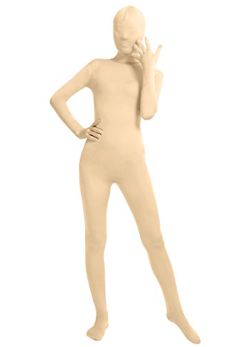 Traje zentai, traje de licra de cuerpo entero unisex, Manga larga, Mujer, color color carne, tamaño 85