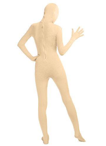 Traje zentai, traje de licra de cuerpo entero unisex, Manga larga, Mujer, color color carne, tamaño 85