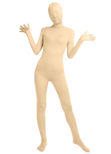 Traje zentai, traje de licra de cuerpo entero unisex, Manga larga, Mujer, color color carne, tamaño 85