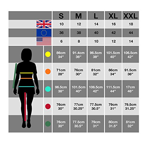 Trespass - Pantalones Cortos para Ciclismo Modelo Sinem para Mujer (Pequeña (S)) (Negro)