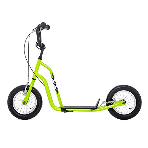Tretroller Yedoo Wzoom Patinete para niños y Adultos, Freno en Las Ruedas Delantera y Trasera, Ruedas inflables para unwegsames Terrenos, Magenta-Rosa