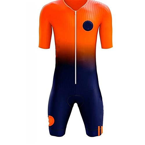 Triatlón con triatlón para hombres, traje de una pieza, ciclismo/triatlón, traje de manga corta de manga corta, traje de jersey de bicicleta (Color : G, Size : XXXXX-Large)