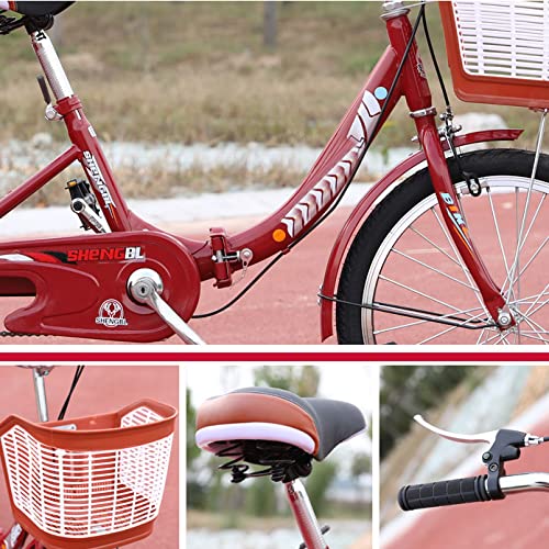 Triciclo Plegable para Ancianos, Bicicleta Reclinada Adulta, Bicicleta De Crucero Completa, Recoger Y Dejar A Los Niños con La Cesta De La Compra Y El Asiento Trasero, 16In Las Ruedas De,Negro