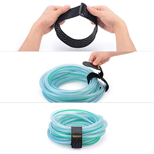 Trilancer Cintas elásticas (paquete de 8) 46 x 5 cm, correas de almacenamiento correas de embalaje para bicicleta, caravana, jardín, cables de extensión, mangueras