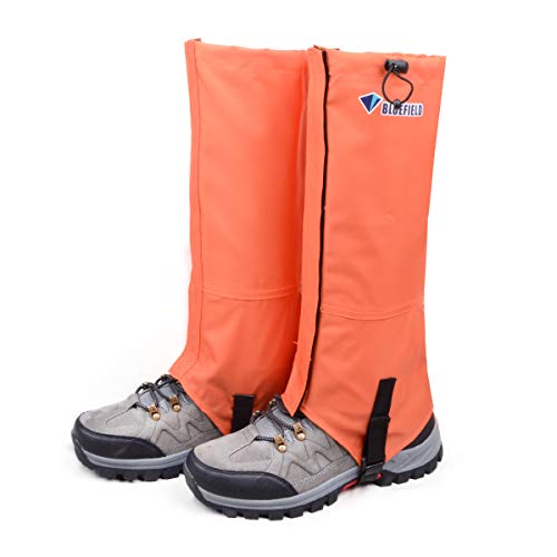 TRIWONDER Polainas Impermeable de Senderismo para piernas a Prueba de Viento Nieve Lluvia para Montaña Caza Esquí Escalada (1 Par)(Nananja,S)