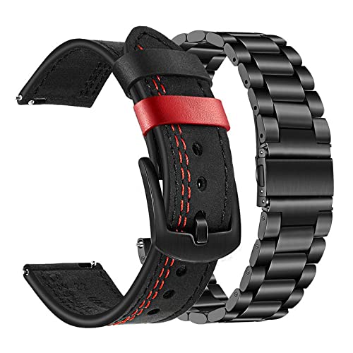 TRUMiRR Compatible con Amazfit GTR 2e Correa, 22mm Correa de Reloj de Acero Inoxidable de Malla Tejida para Amazfit GTR 2e/ GTR 2/Smartwatch GTR 47mm