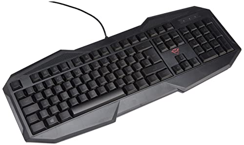 Trust Gaming GXT 830-RW Avonn - Teclado gaming iluminado, con efecto anti-ghosting, negro