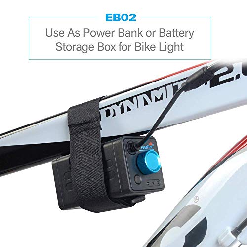 TrustFire EB02 8.4 V Caja de batería portátil Power Bank caja de batería de batería soporte impermeable para 4 baterías de iones de litio 18650 con interfaz DC/USB para luces de bicicleta