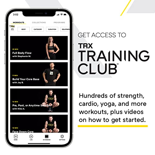 TRX GO - Sistema de Entrenamiento en suspensión - para quienes viajan Mucho por Trabajo y entusiastas del Fitness en Todas Sus etapas - App del Club de Entrenamiento TRX - Gris