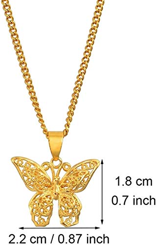 TTDAltd Collar Mariposa Charms Colgante Cadena Collares para Mujeres Niñas Joyas de Color Dorado Regalos PNG