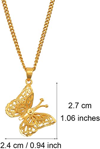TTDAltd Pequeño Amuleto Colgante De Mariposa Collar Mujer S Chica Oro PNG Regalo # 006609