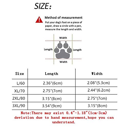 TTinah Calcetines Perro Botas para Perros Pata de Perro Protector Zapatos para Perros pequeños Zapatos para Perros Grandes Gray,XXX-Large