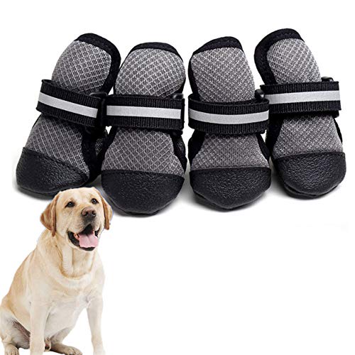 TTinah Calcetines Perro Botas para Perros Pata de Perro Protector Zapatos para Perros pequeños Zapatos para Perros Grandes Gray,XXX-Large