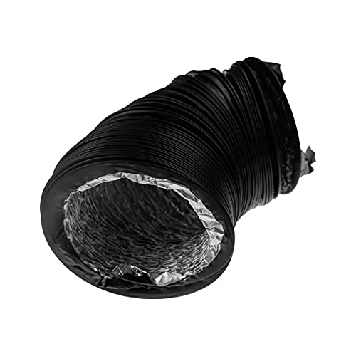 Tubo de escape de aluminio flexible de 100 mm. Tubos de aire flexibles para ventilación, conductos flexibles para calefacción, refrigeración y ventilación. 1 m.