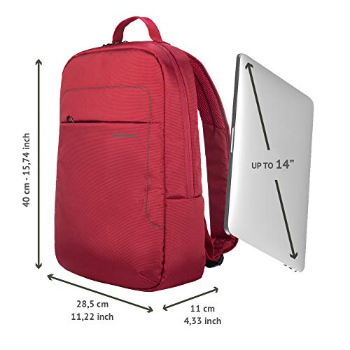 Tucano-Lup Mochila en tejido técnico para portátiles de 13,3"/14", MacBook Air/Pro 13" y MacBook Pro 14". Bolsillo interior acolchado para el portátil, la tableta o el iPad