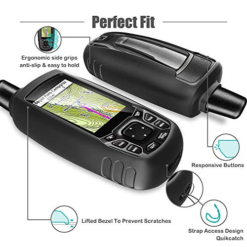 TUSITA Funda Compatible con Garmin GPSMAP 62 62s 62st 62sc 62stc 64 64s 64st 64sc 64x 64sx 64csx 65 65s - Case Protectora de Silicona Skin - Accesorios de Mano GPS Navigator