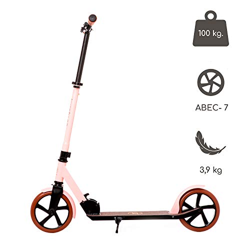 Twenty Go - Patinete Urbano City - Ruedas 200mm - Manillar Ajustable para Niños y Adultos - Pink