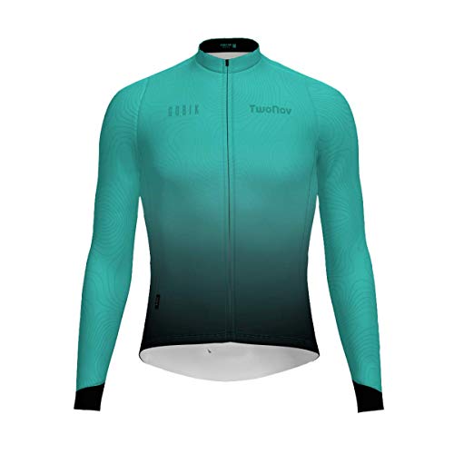 TwoNav - Maillot Ciclismo para Hombre Freedom to Discover - Manga Larga (XL), Turquesa