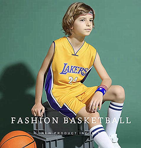 TYTF - Conjunto de camiseta de baloncesto sin mangas para niño, de malla, uniforme de camiseta y pantalón corto, para verano, de 1 a 15 años