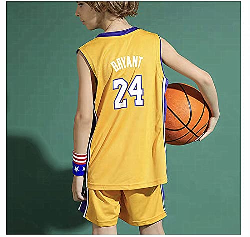 TYTF - Conjunto de camiseta de baloncesto sin mangas para niño, de malla, uniforme de camiseta y pantalón corto, para verano, de 1 a 15 años