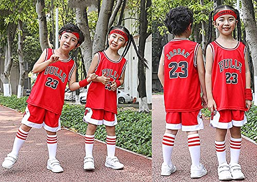 TYTF - Conjunto de camiseta de baloncesto sin mangas para niño, de malla, uniforme de camiseta y pantalón corto, para verano, de 1 a 15 años, Serie 2, 150