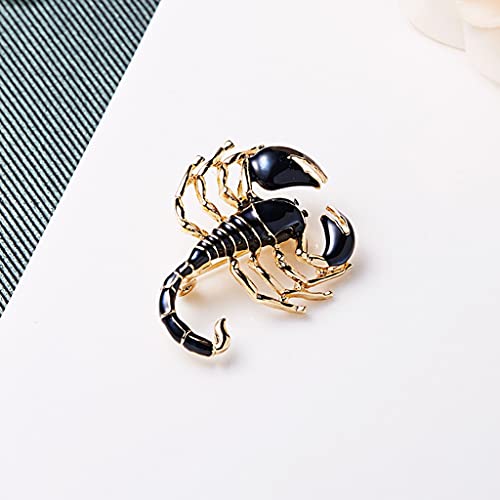 U-K Escorpión Broche Pintura Animal Aleación Insecto Esmalte Personalidad Precioso Broche Pin para Mujeres Y Hombres Joyería Ropa Insignia Decoración Negro Elegante Diseño Atractivo