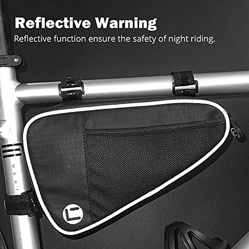 UBORSE Bolsa de Cuadro Triangular para Bicicleta Bolsa de Tubo Frontal Impermeable Bolsa de Accesorios de Ciclismo para MTB Paquete de Manillar de Bicicleta para teléfono, Llaves, Herramientas