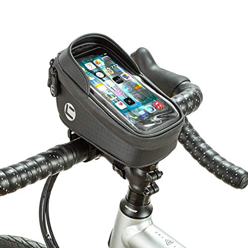 UBORSE Bolsa de Manillar para Cuadro de Bicicleta Bolsa Impermeable para Accesorios de Bicicleta con Soporte para Teléfono Estuche Táctil para Teléfono Celular para Bicicleta MTB