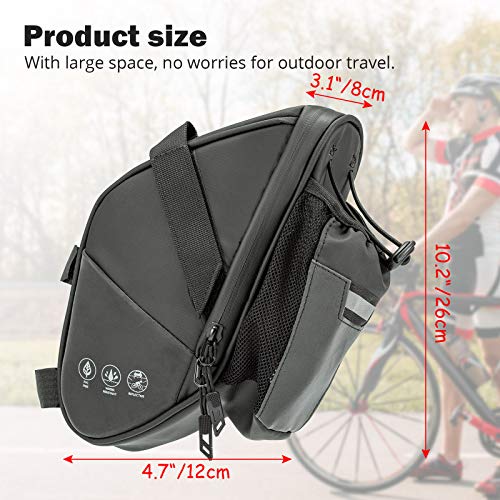 UBORSE Bolsa para Sillín de Bicicleta con Bolsillos Portabotellas Bolsa de Almacenamiento Impermeable para Asiento de Bicicleta para MTB Accesorios para Bicicletas