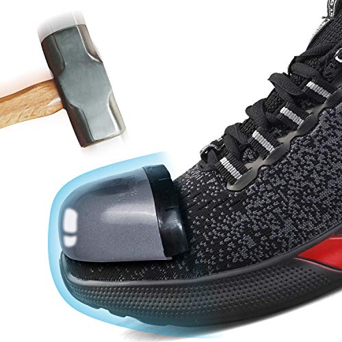 UCAYALI Zapato de Seguridad Hombre Zapatilla de Trabajo con Punta de Acero Ligero Antideslizantes Calzado Industrial Transpirable(Camuflaje Negro, 41 EU)